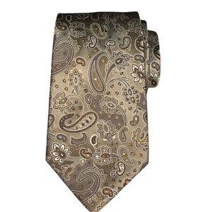 Geoffrey Beene Paisley Floral Silk Neck Tie